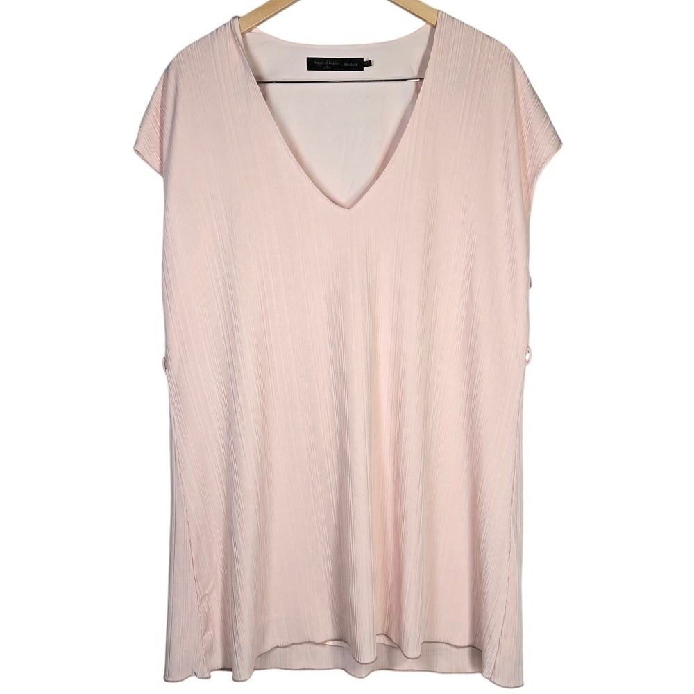 House of Harlow 1960 x REVOLVE Pink Pleated V Neck Cap Sleeve‎ Charlet Dress S